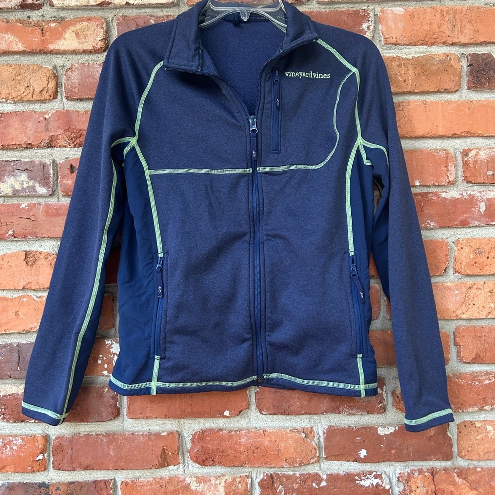 Vineyard Vines Boys Blue Zip Up Casual Jacket Size Large